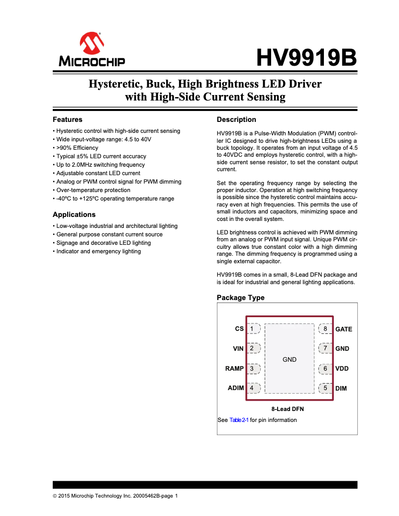 Image de la première page du manuel de l'appareil HV9919B