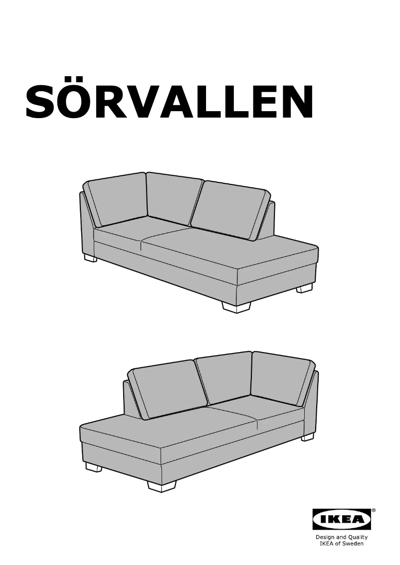 Page 1 de la notice Manuel utilisateur Ikea SÖRVALLEN 504.383.91