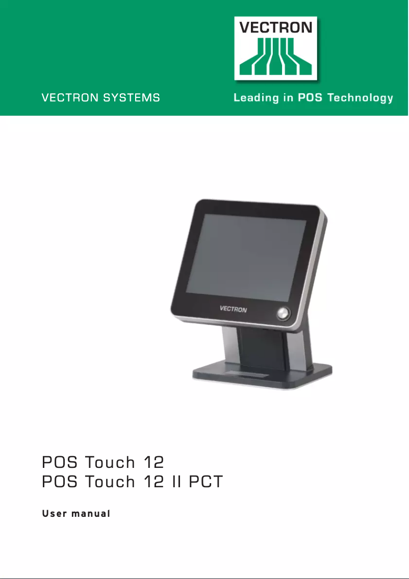 Page 1 de la notice Manuel utilisateur Vectron POS Touch 12
