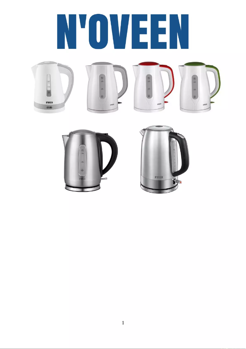 Page 1 de la notice Manuel utilisateur N'oveen EK1302