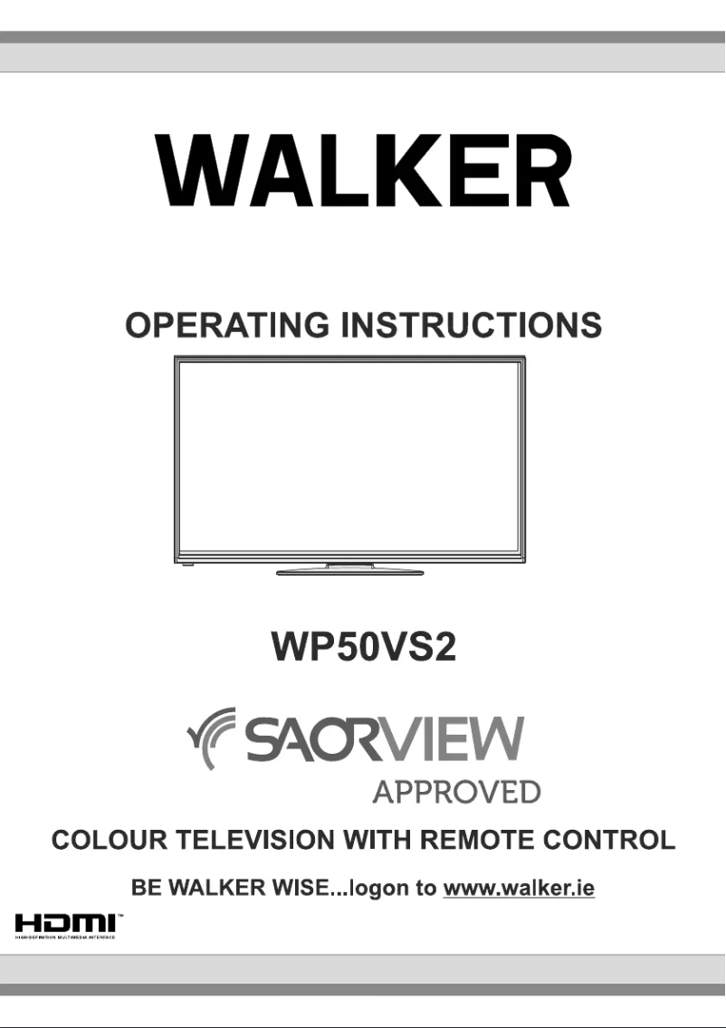 Page n°1 - Manuel utilisateur Walker WP50VS2