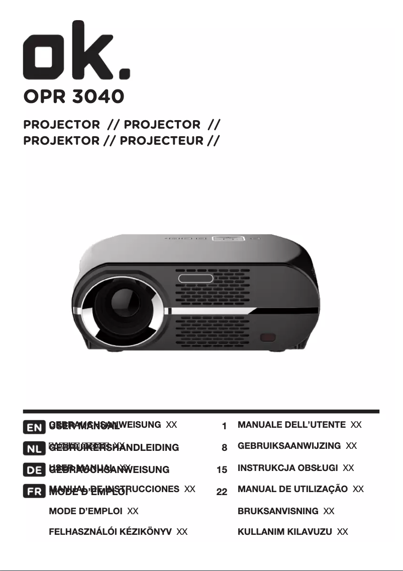 Página 1 del manual Manual de usuario OK OPR 3040