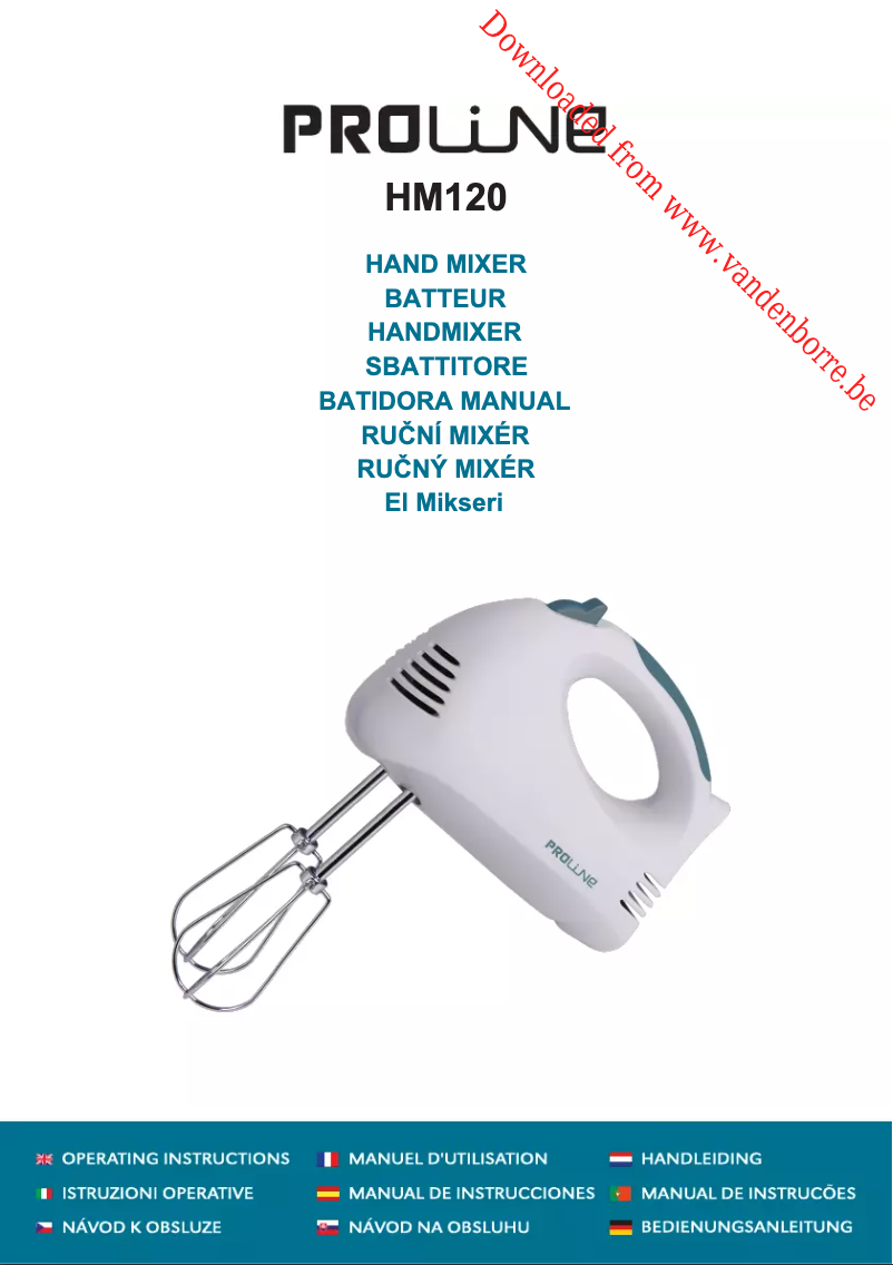 Page 1 de la notice Manuel utilisateur Proline HM120