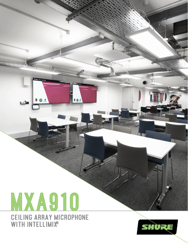 Page 1 de la notice Brochure Shure MXA910