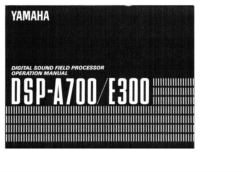 Page 1 of the manual User Manual Yamaha DSP-E300