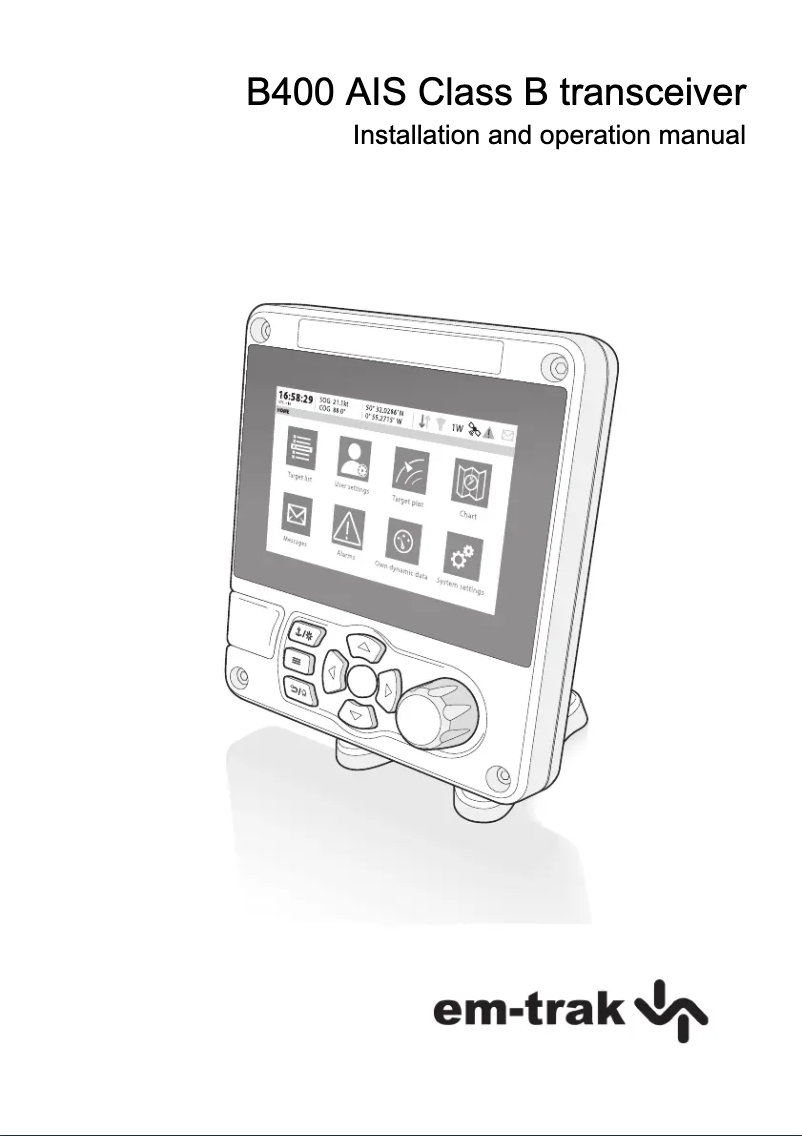 Imagen de la primera página del manual del dispositivo B400