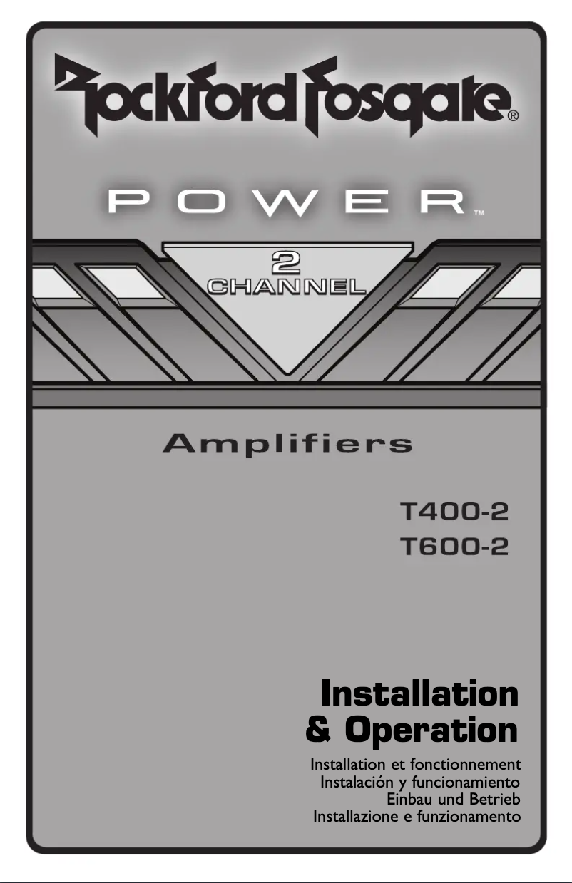 Page n°1 - Manuel utilisateur Rockford Fosgate Power T400-2