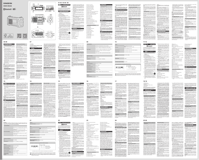 Image de la première page du manuel de l'appareil MMR-99DAB