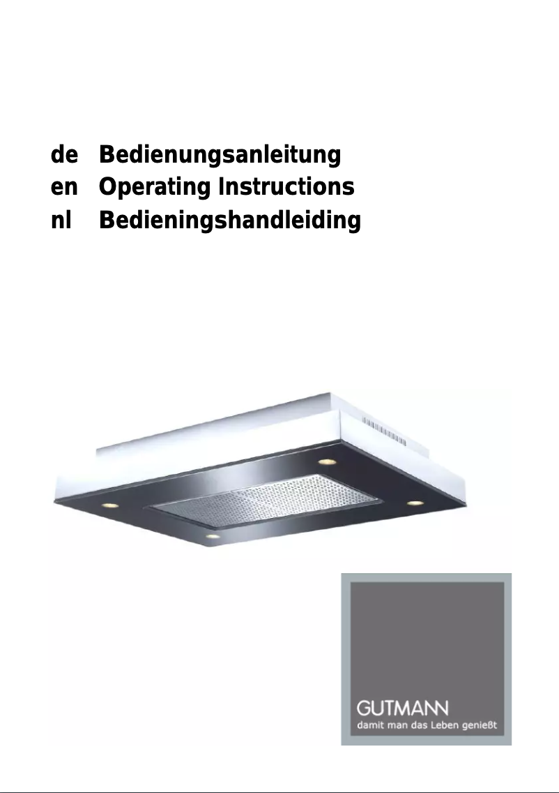 Page 1 de la notice Manuel utilisateur Gutmann Capa