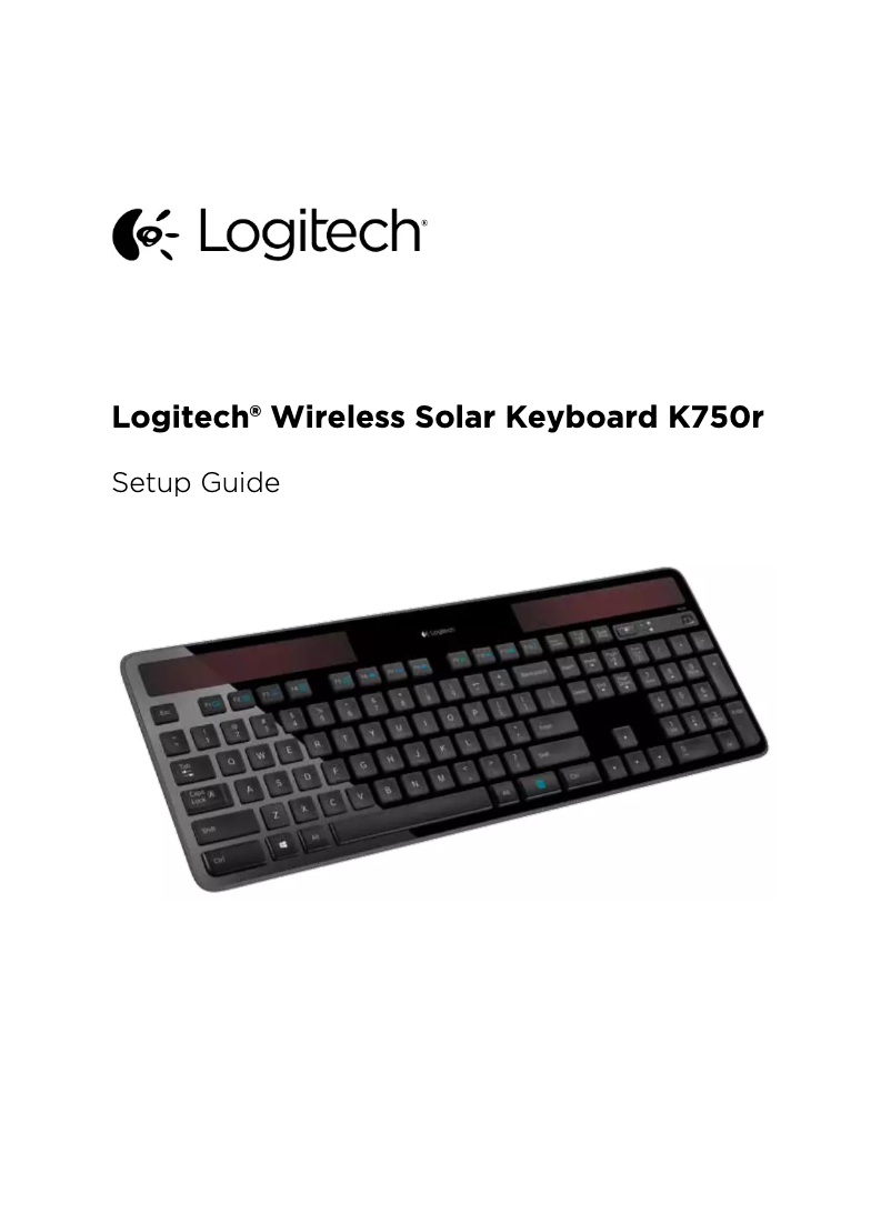 Page 1 de la notice Manuel utilisateur Logitech K750r