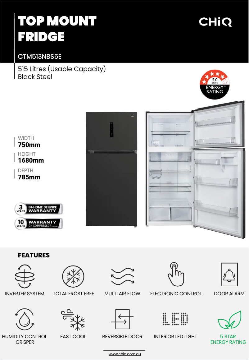 Image de la première page du manuel de l'appareil CTM513NBS