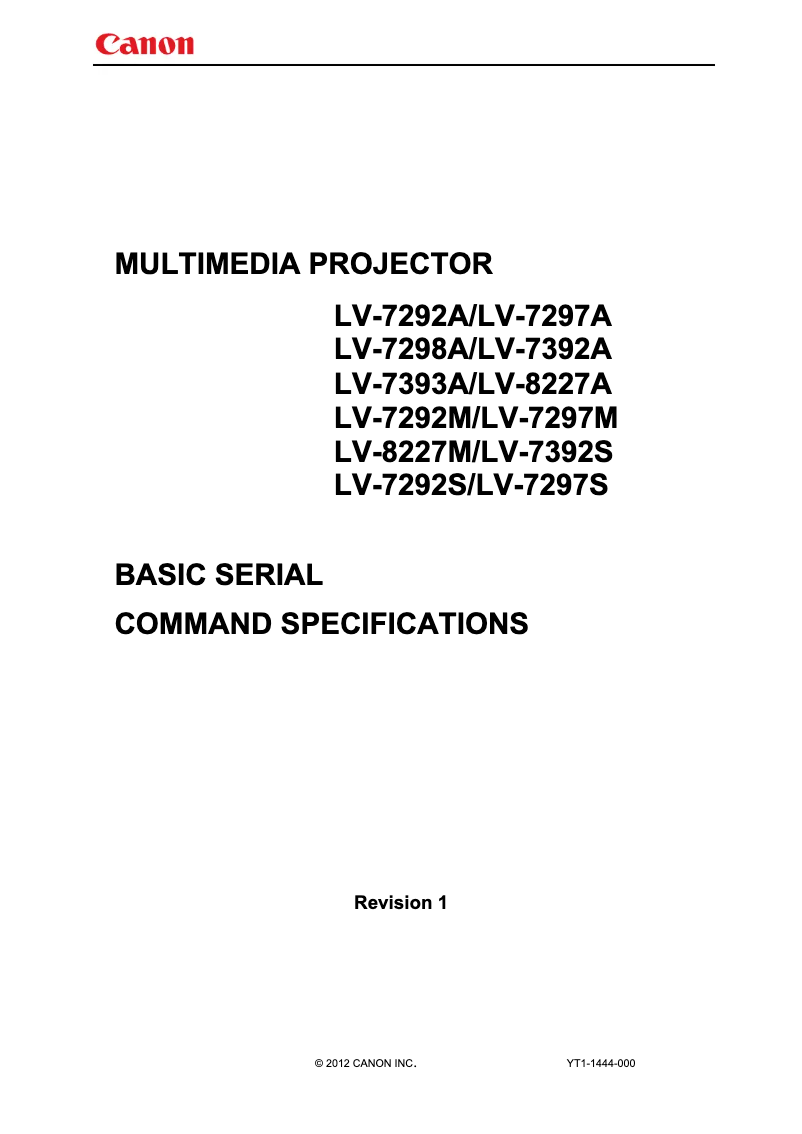 Page 1 de la notice Manuel utilisateur Canon 7297M