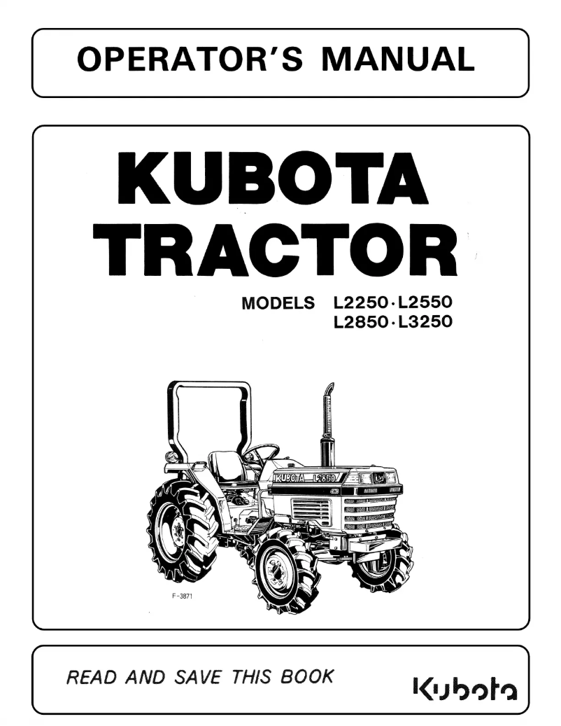 Page 1 de la notice Manuel utilisateur Kubota L2550