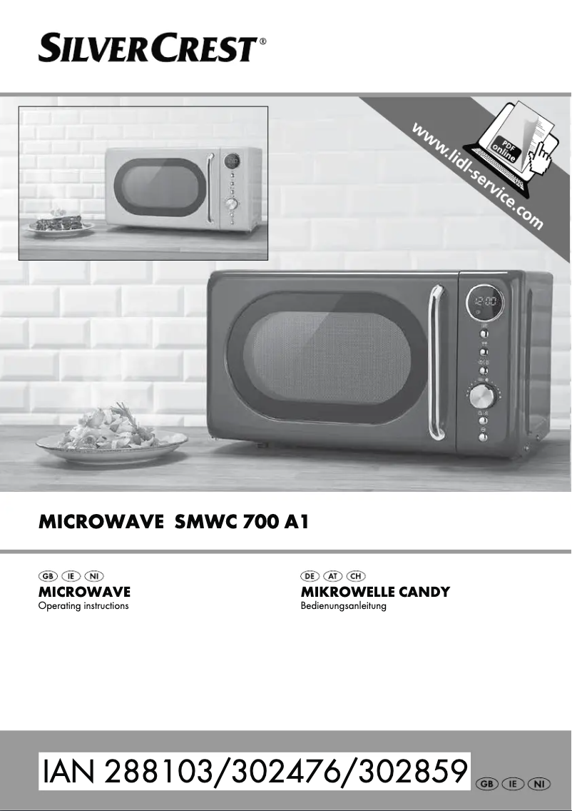 Page n°1 - Manuel utilisateur SilverCrest SMWC 700 A1