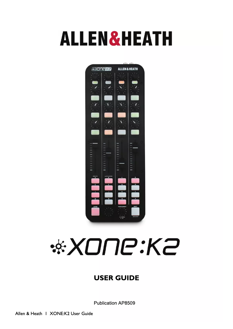 Page n°1 - Manuel utilisateur Allen & Heath XONE:K2