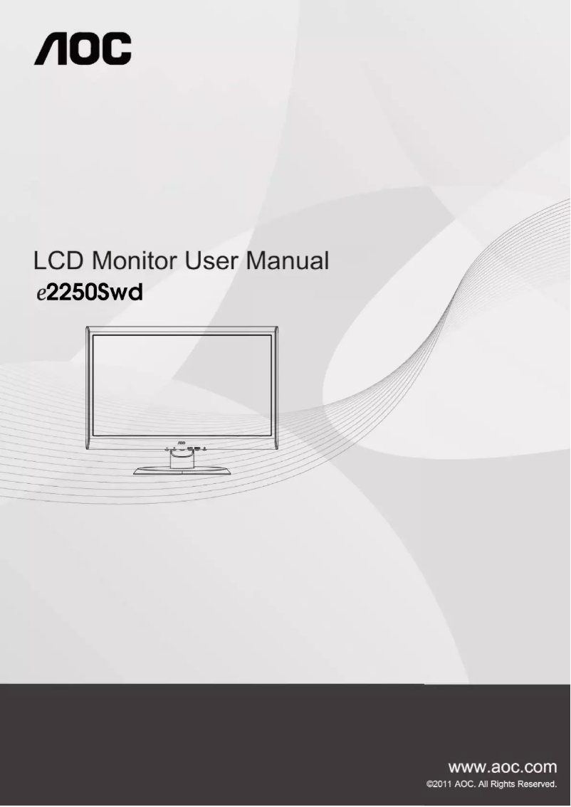 Page n°1 - Manuel utilisateur AOC E2250SWDN