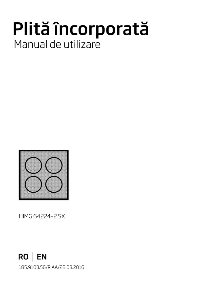 Page 1 de la notice Manuel utilisateur Beko HIMG64224-2SX