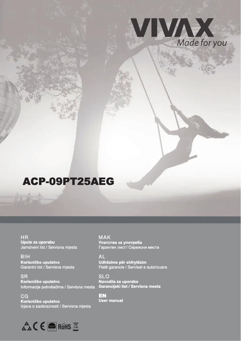 Image de la première page du manuel de l'appareil ACP-09PT25AEG R290