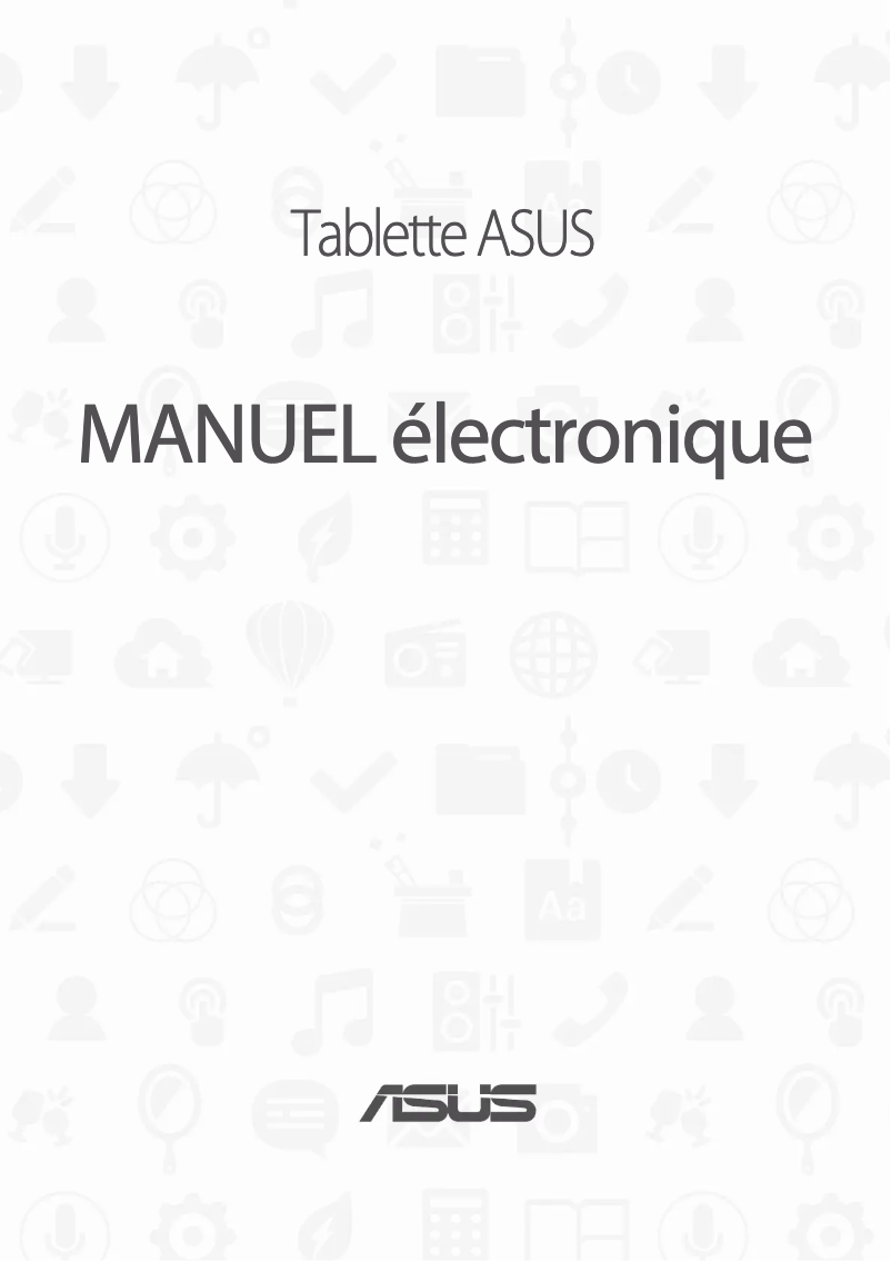 Page 1 de la notice Manuel utilisateur Asus ZenPad 10 Z300CL