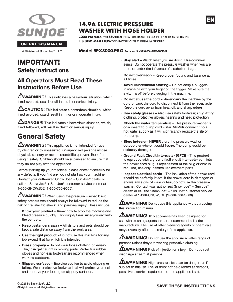 Image de la première page du manuel de l'appareil SPX8000-PRO