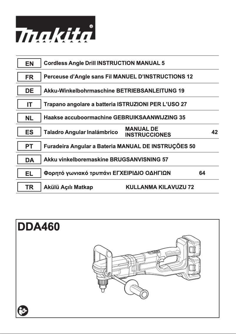 Page n°1 - Manuel utilisateur Makita DDA460PT2