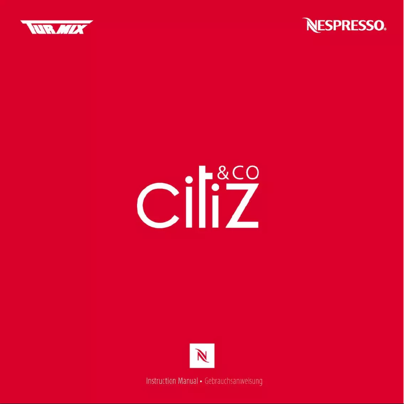 Page n°1 - Manuel utilisateur Turmix Nespresso Citiz & Co
