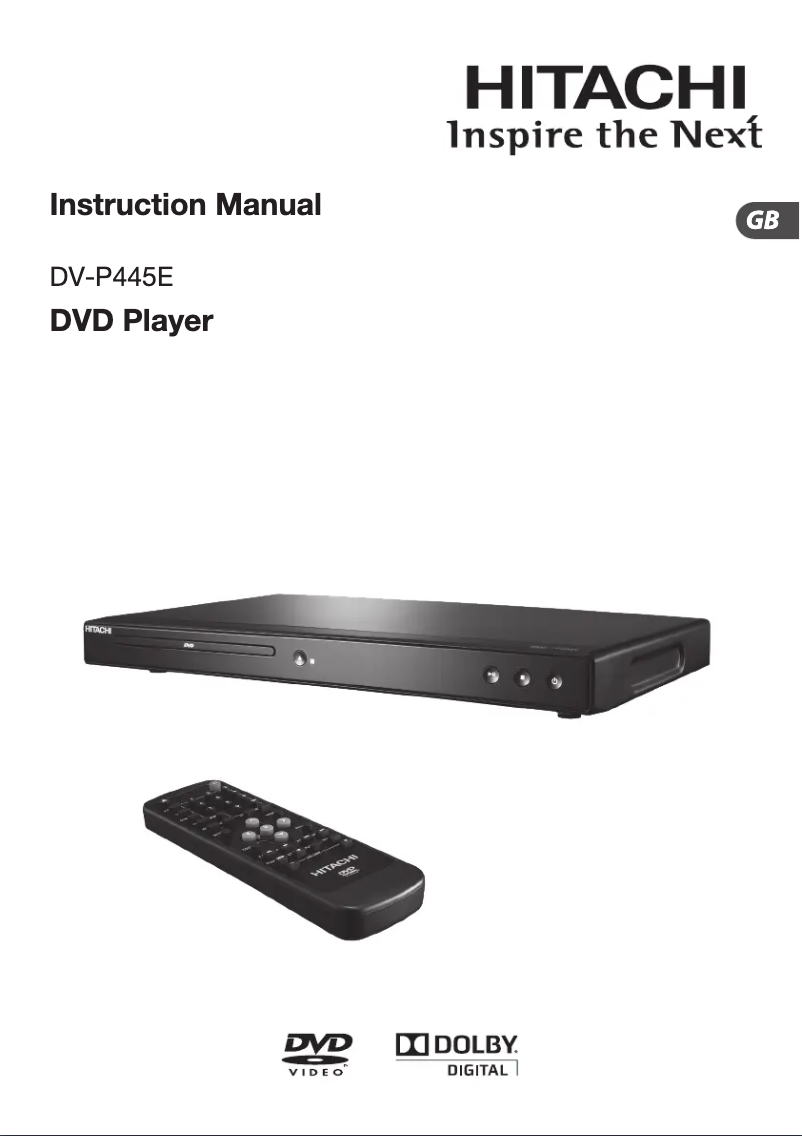 Page n°1 - Manuel utilisateur Hitachi DVP445E