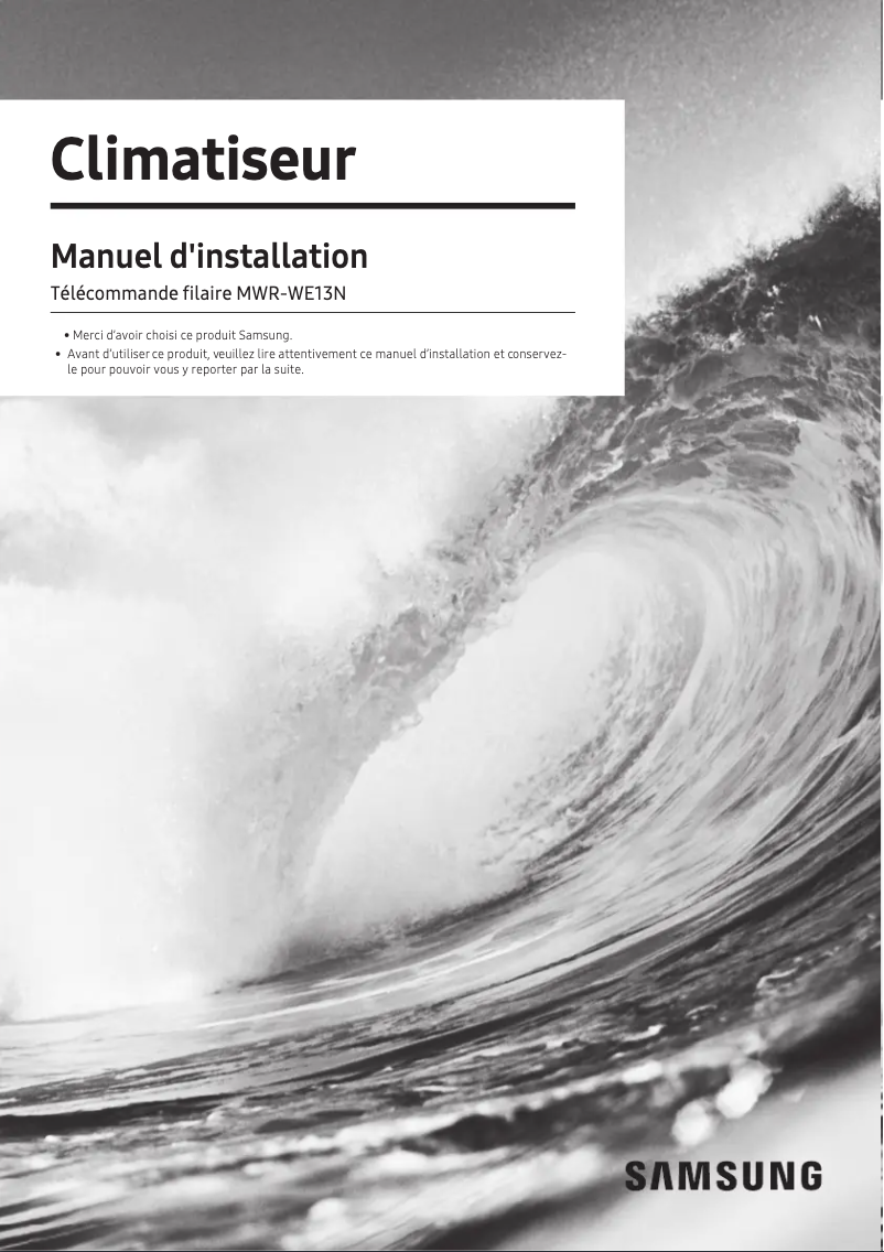 Page 1 de la notice Guide d'installation Samsung MWR-WE13N