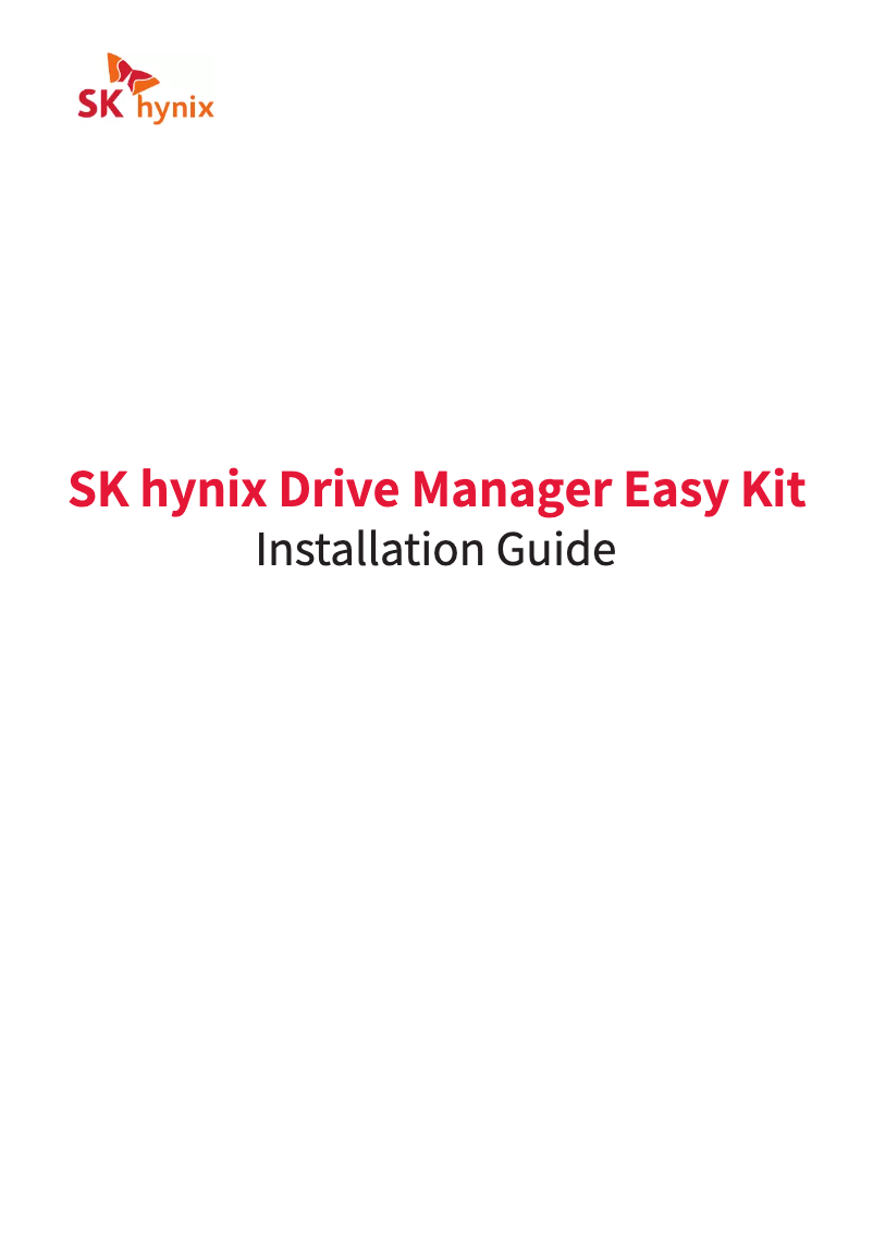 Page n°1 - Manuel utilisateur Hynix SL308