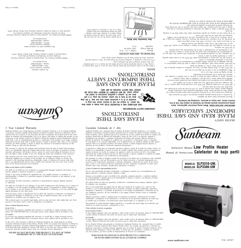 Imagen de la primera página del manual del dispositivo SLP3300-UM