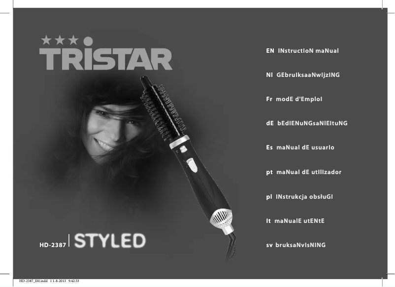 Page n°1 - Manuel utilisateur TriStar HD-2387