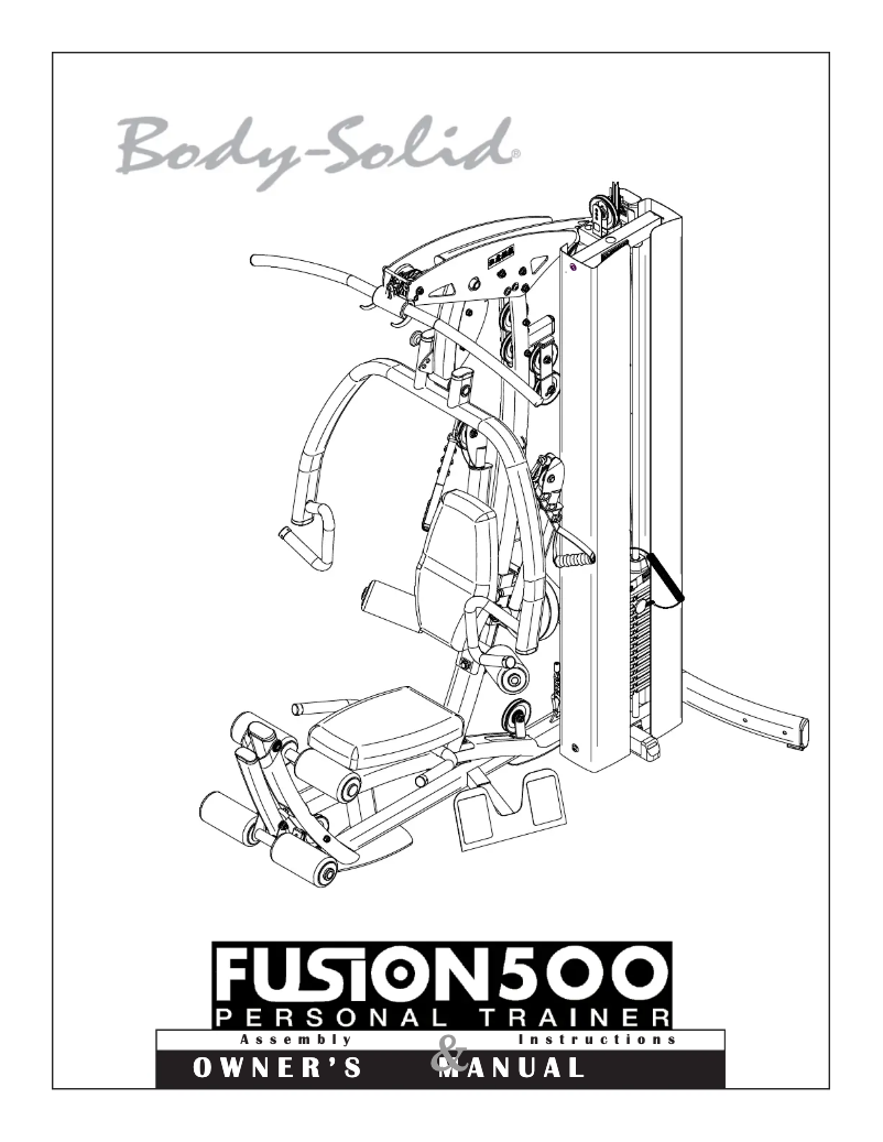 Page 1 de la notice Instructions / montage Body-Solid F500