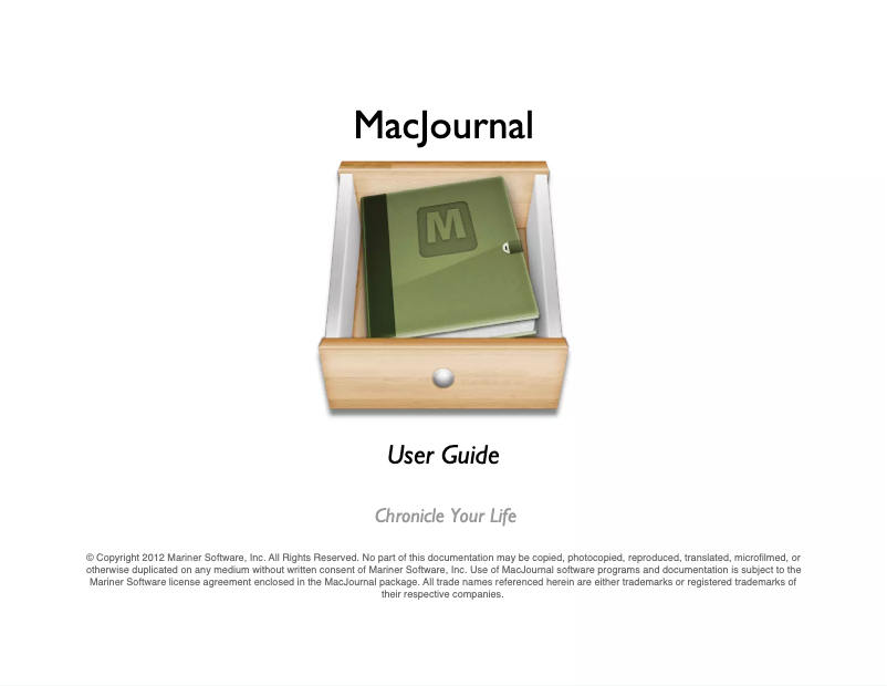Página 1 del manual Manual de usuario Mariner Software MacJournal 6.0
