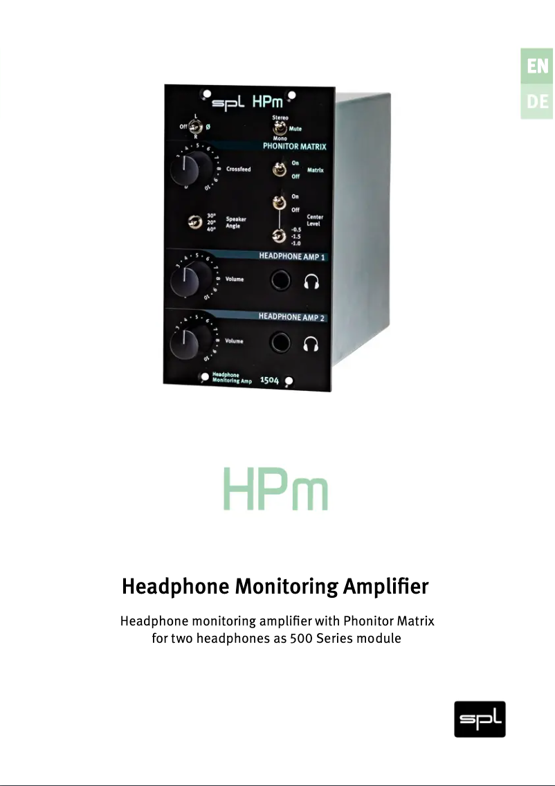 Imagen de la primera página del manual del dispositivo HPm