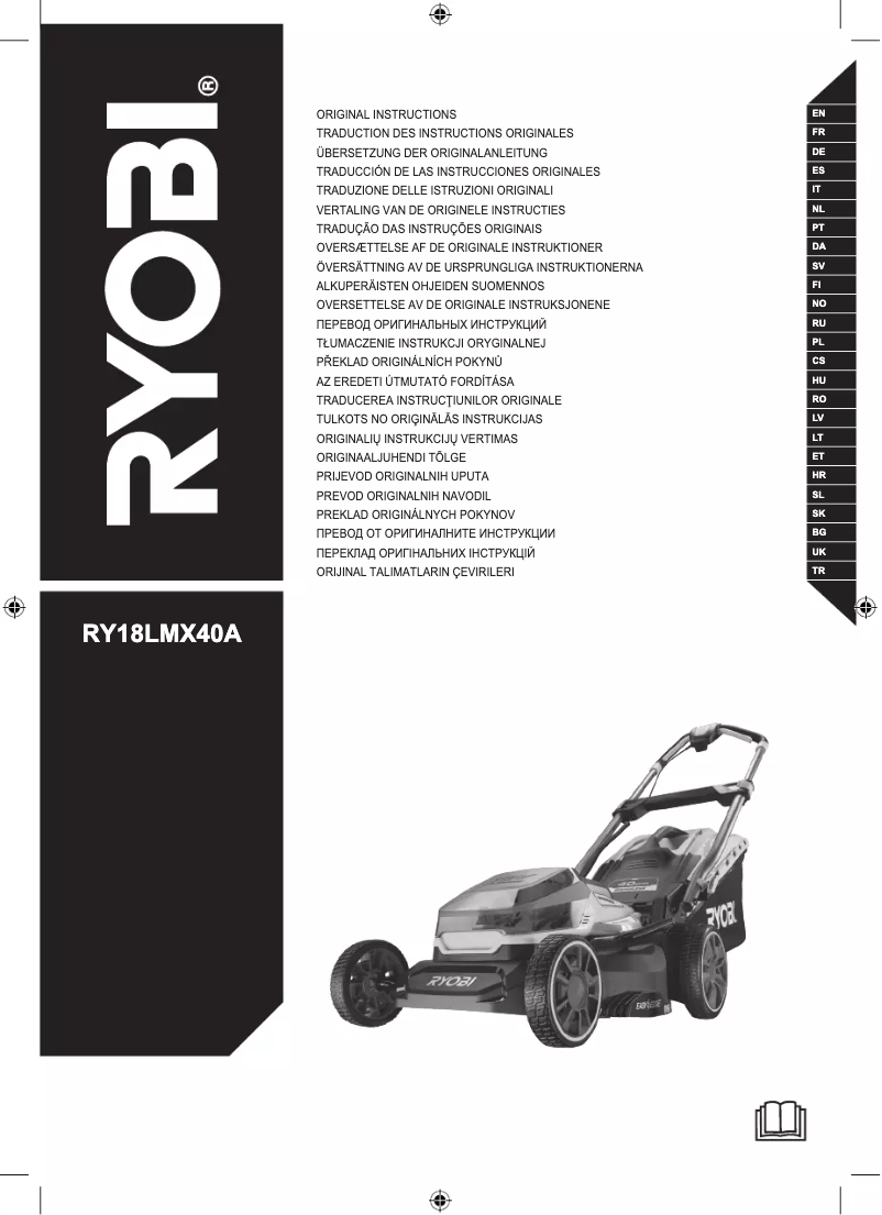 Page n°1 - Manuel utilisateur RYOBI One+ RY18LMX40A
