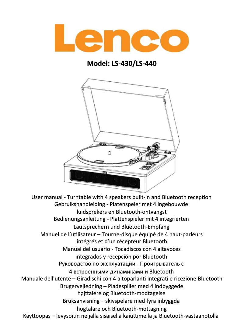 Page 1 de la notice Manuel utilisateur Lenco LS-430