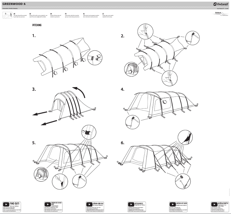 Page 1 de la notice Guide d'installation Outwell Greenwood 6