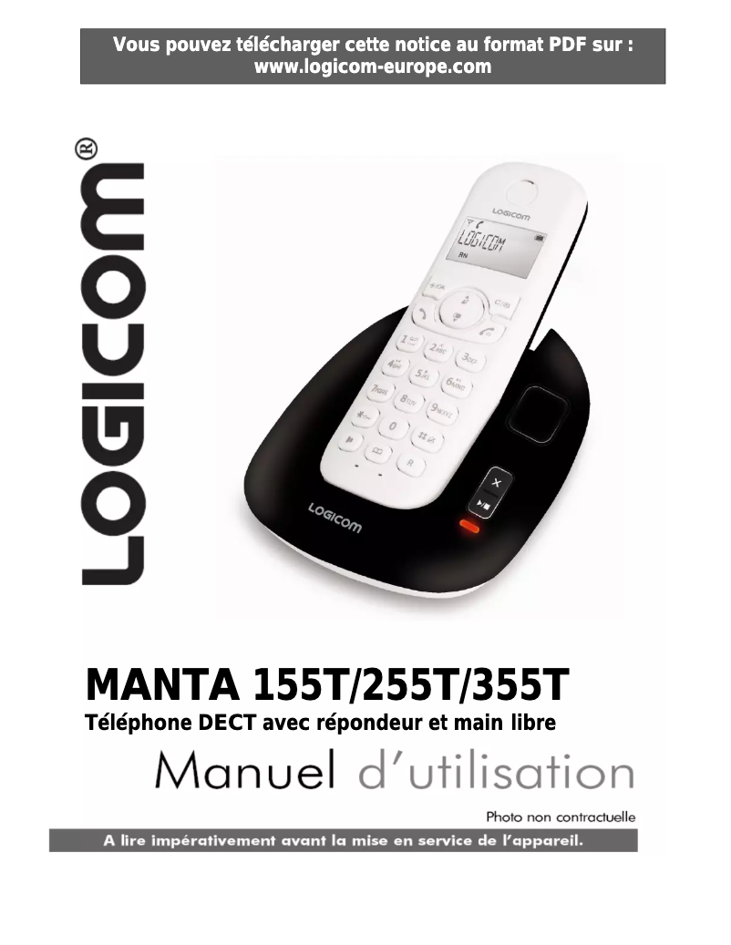 Página 1 del manual Manual de usuario Logicom Manta 355T