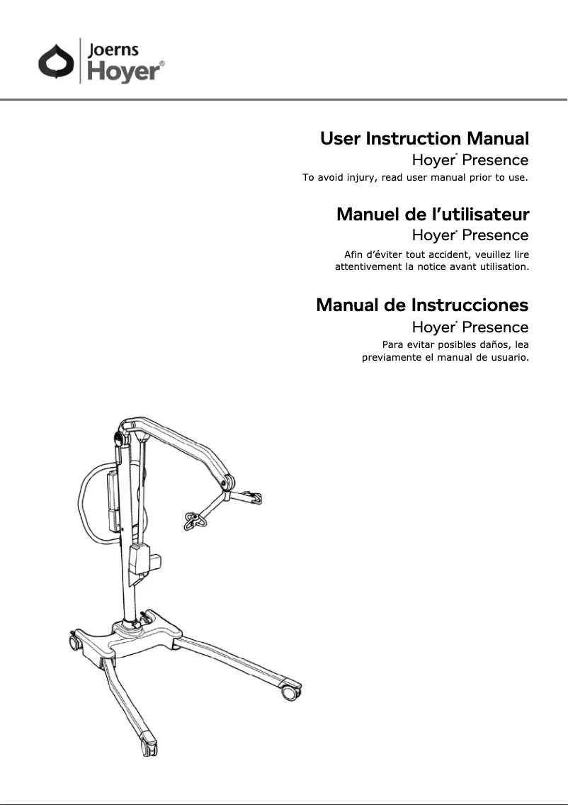 Image de la première page du manuel de l'appareil Presence