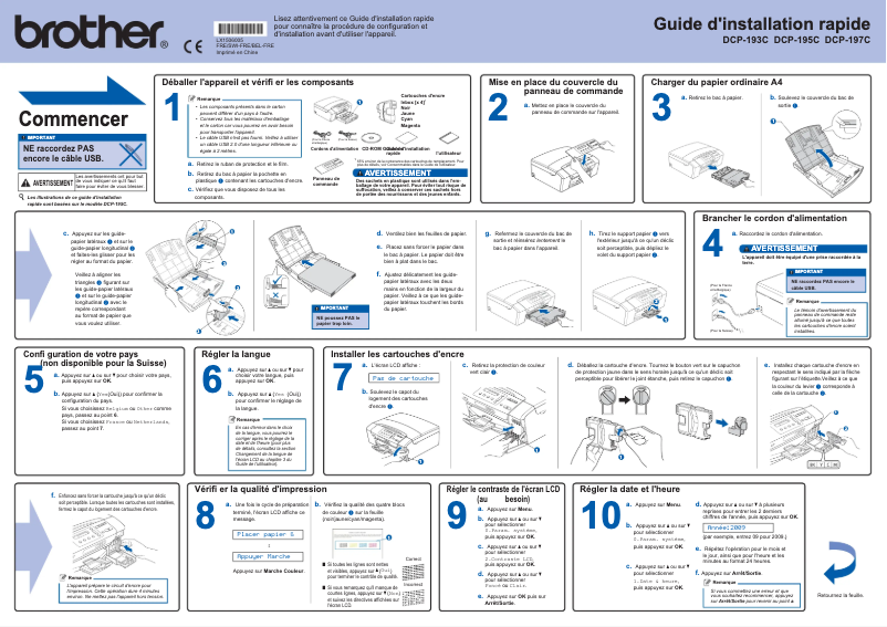 Page n°1 - Manuel utilisateur Brother DCP-193C
