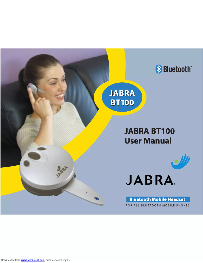 Page 1 de la notice Manuel utilisateur Jabra BT100