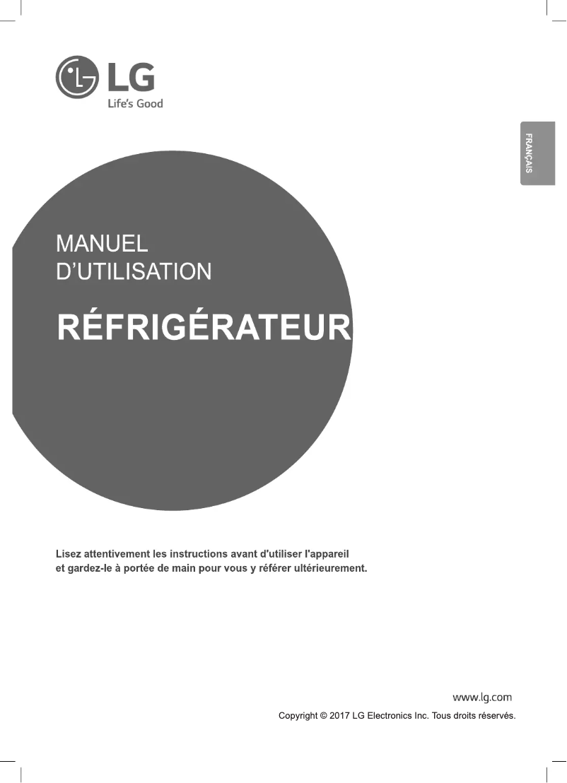 Page n°1 - Manuel utilisateur LG GR-F401ELDZ