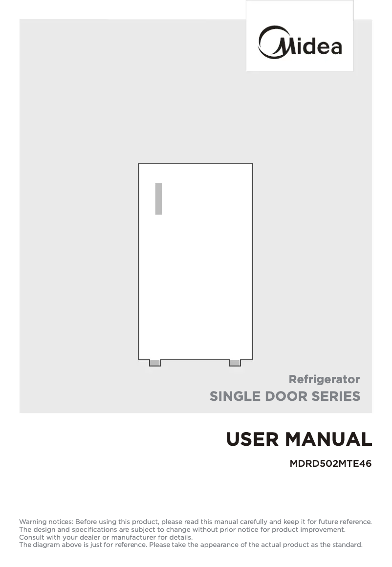 Image de la première page du manuel de l'appareil MDRD502MTE46