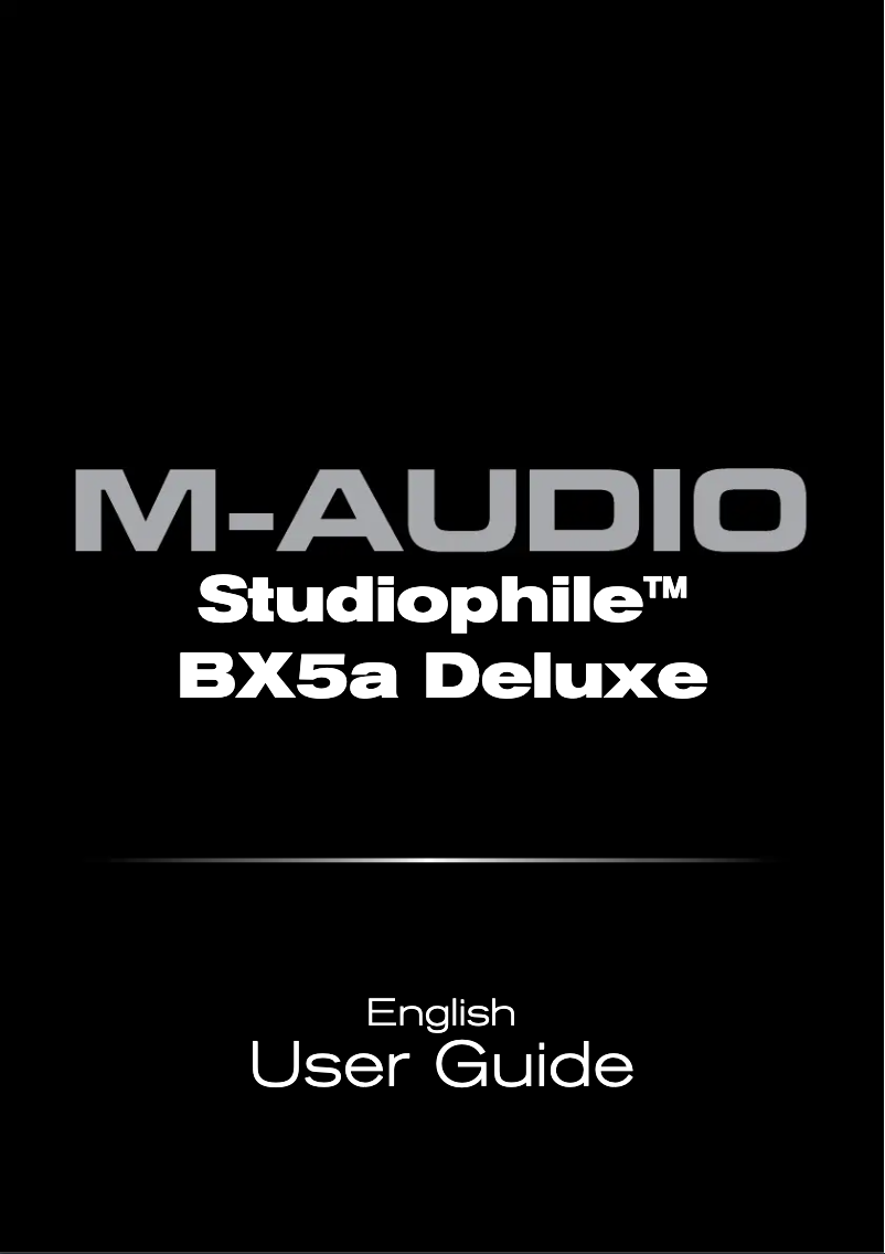 Image de la première page du manuel de l'appareil Studiophile BX5a Deluxe