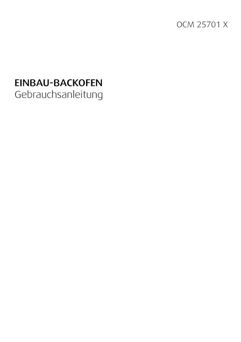 Image de la première page du manuel de l'appareil OCM 25701X