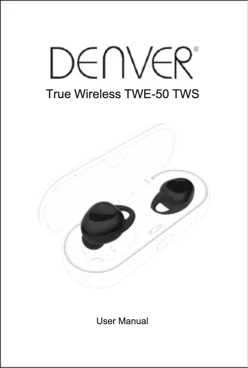 Page 1 de la notice Manuel utilisateur Denver TWE-50