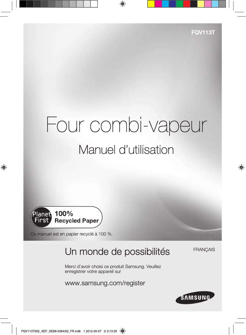 Page n°1 - Manuel utilisateur Samsung FQV113T002