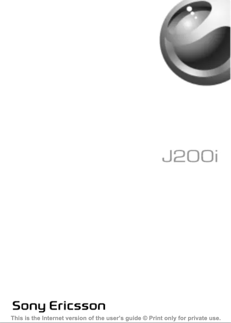 Image de la première page du manuel de l'appareil J200i