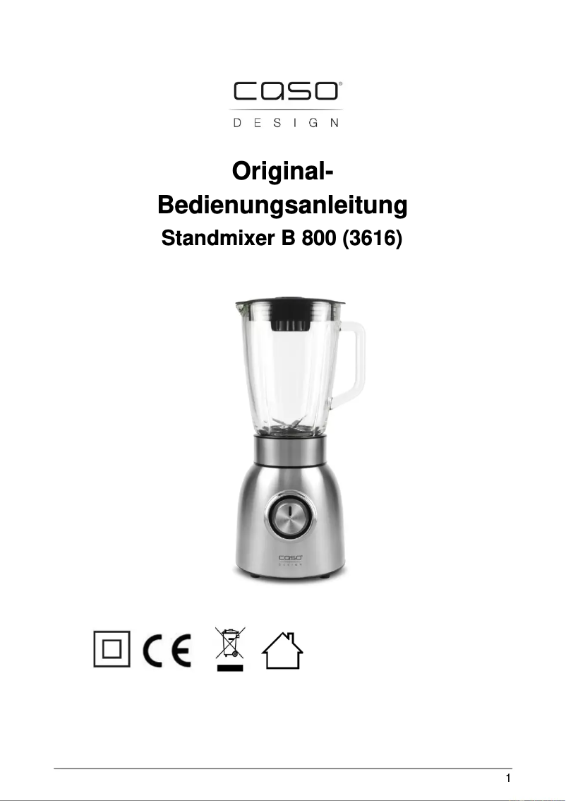 Image de la première page du manuel de l'appareil B800