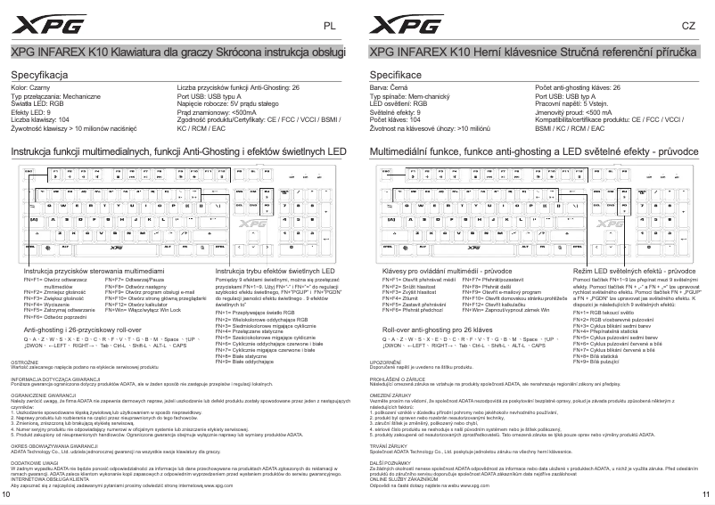 Page 1 de la notice Manuel utilisateur XPG Infarex K10